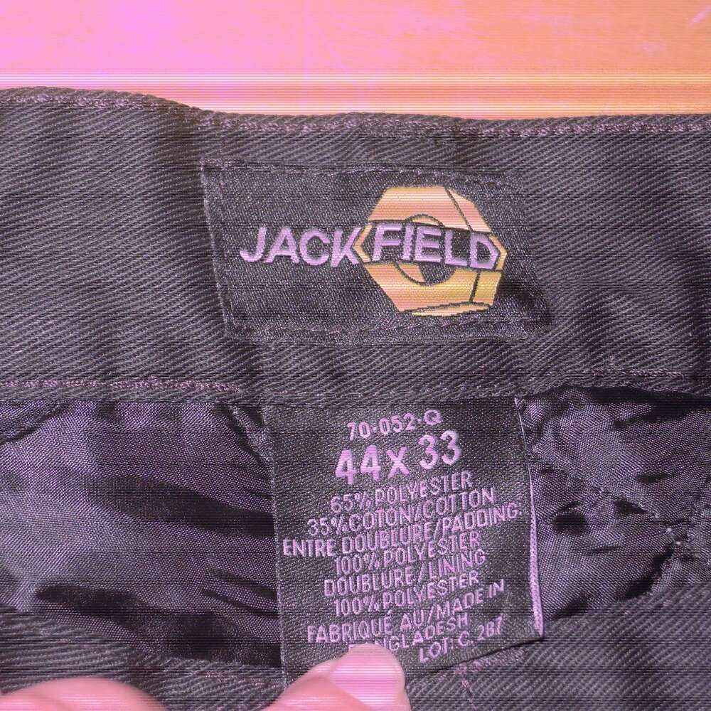 Black Padded Quilted Lined Pants Men's 44x33 Hunting Skiing Jackfield Winter